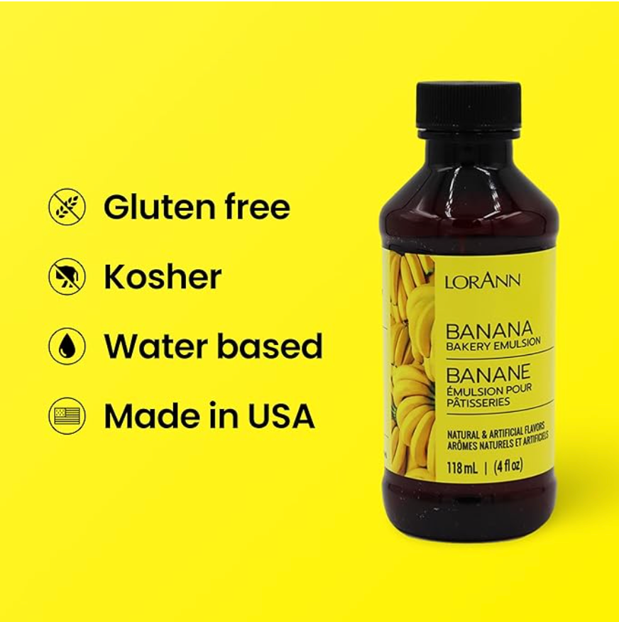 LorAnn Oils Banana, Bakery Emulsion - 4 OZ #0740-0800 - Papagino Foods Inc.