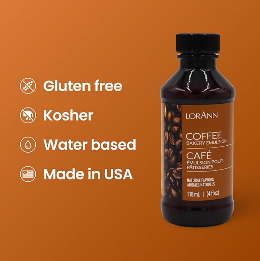 LorAnn Oils Coffee (Natural), Bakery Emulsion - 4 OZ #0754-0806 - Papagino Foods Inc.