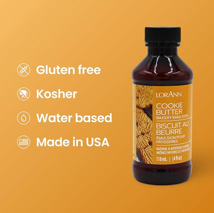 LorAnn Oils Cookie Butter, Bakery Emulsion - 4 OZ #0776-0806 - Papagino Foods Inc.