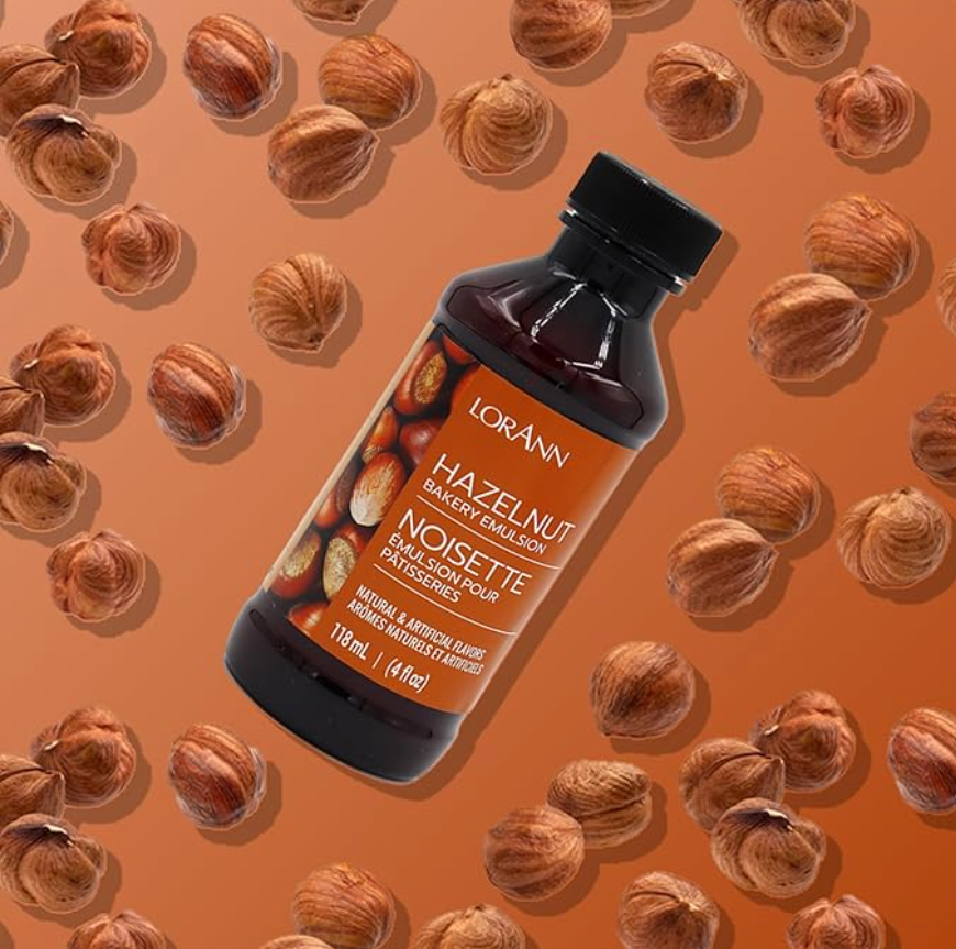 LorAnn Oils Hazelnut, Bakery Emulsion - 4 OZ #0772-0806B - Papagino Foods Inc.