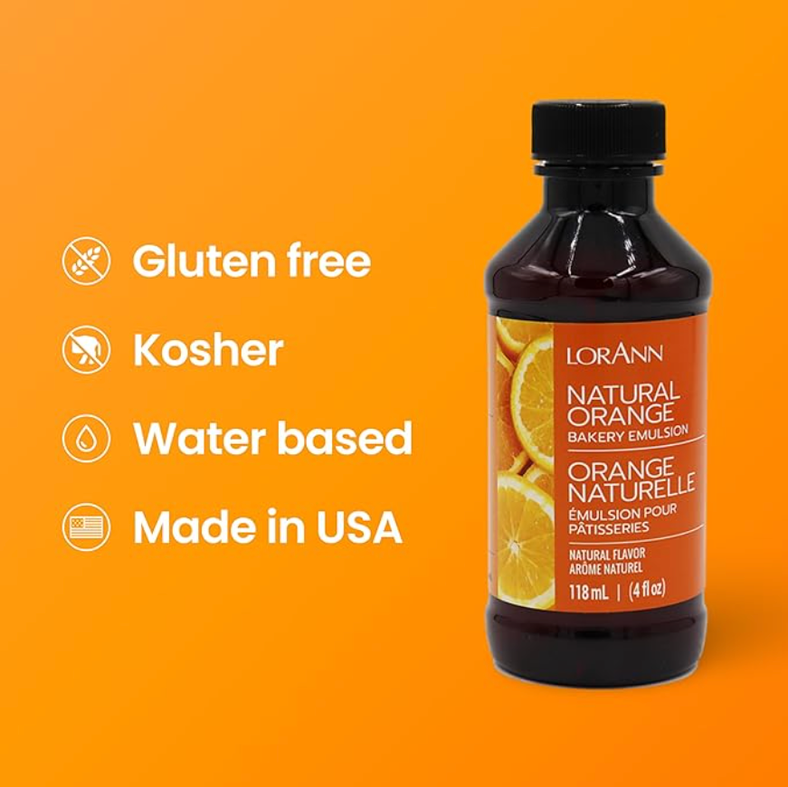 LorAnn Oils Orange (Natural), Bakery Emulsion - 4 OZ #0760-0806B - Papagino Foods Inc.