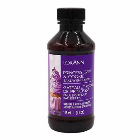 LorAnn Oils Princess Cake & Cookie, Bakery Emulsion - 4 OZ #0756-0806B - Papagino Foods Inc.