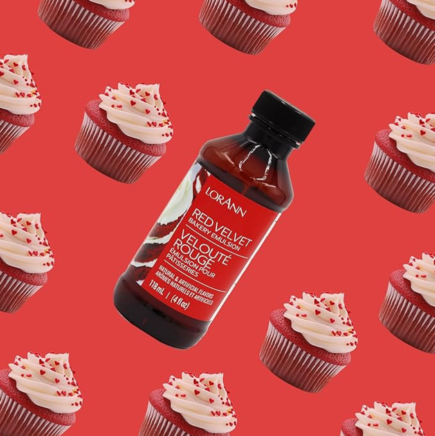 LorAnn Oils Red Velvet Bakery Emulsion - 4 OZ #0762-0806B - Papagino Foods Inc.