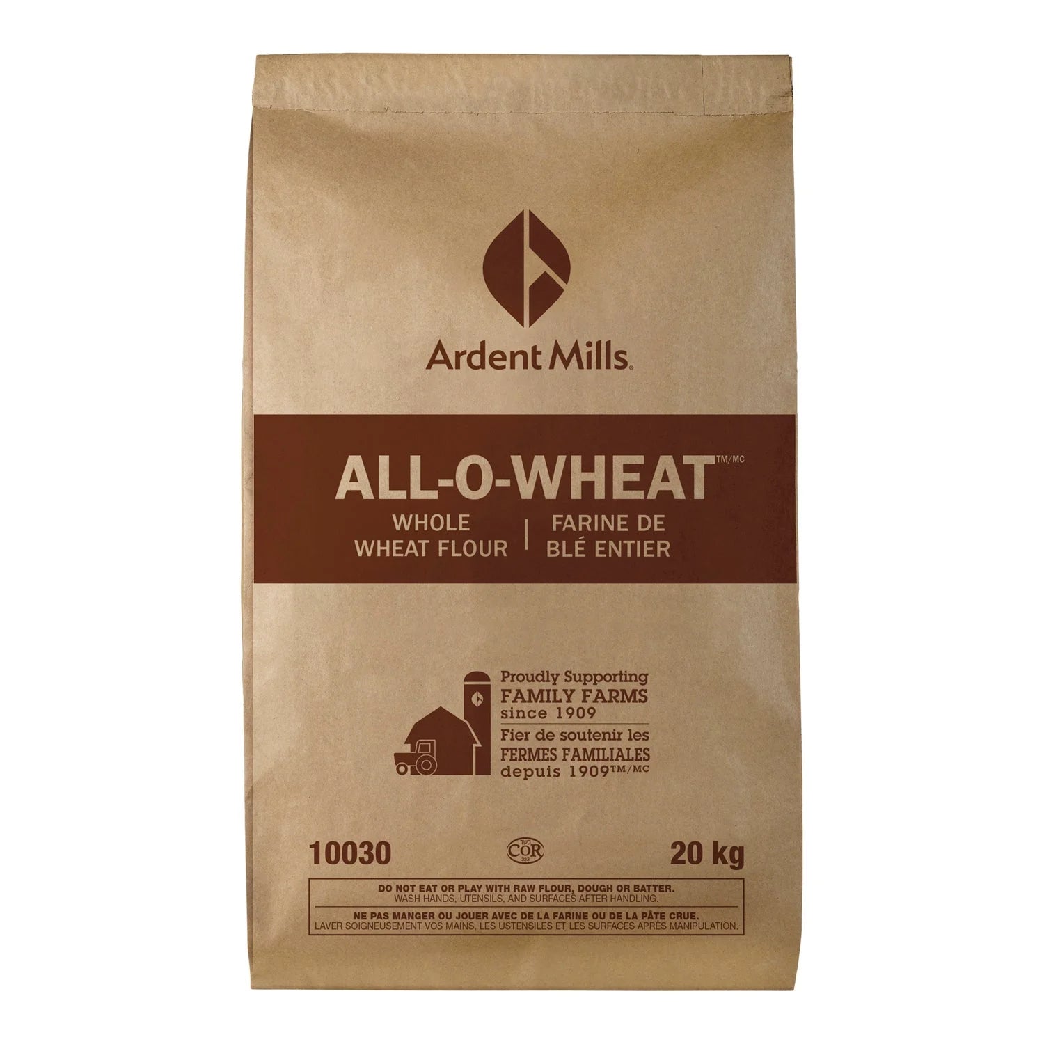 ADM 12% Whole Wheat Flour 20 kg (Pickup Only) - Papagino Foods Inc.
