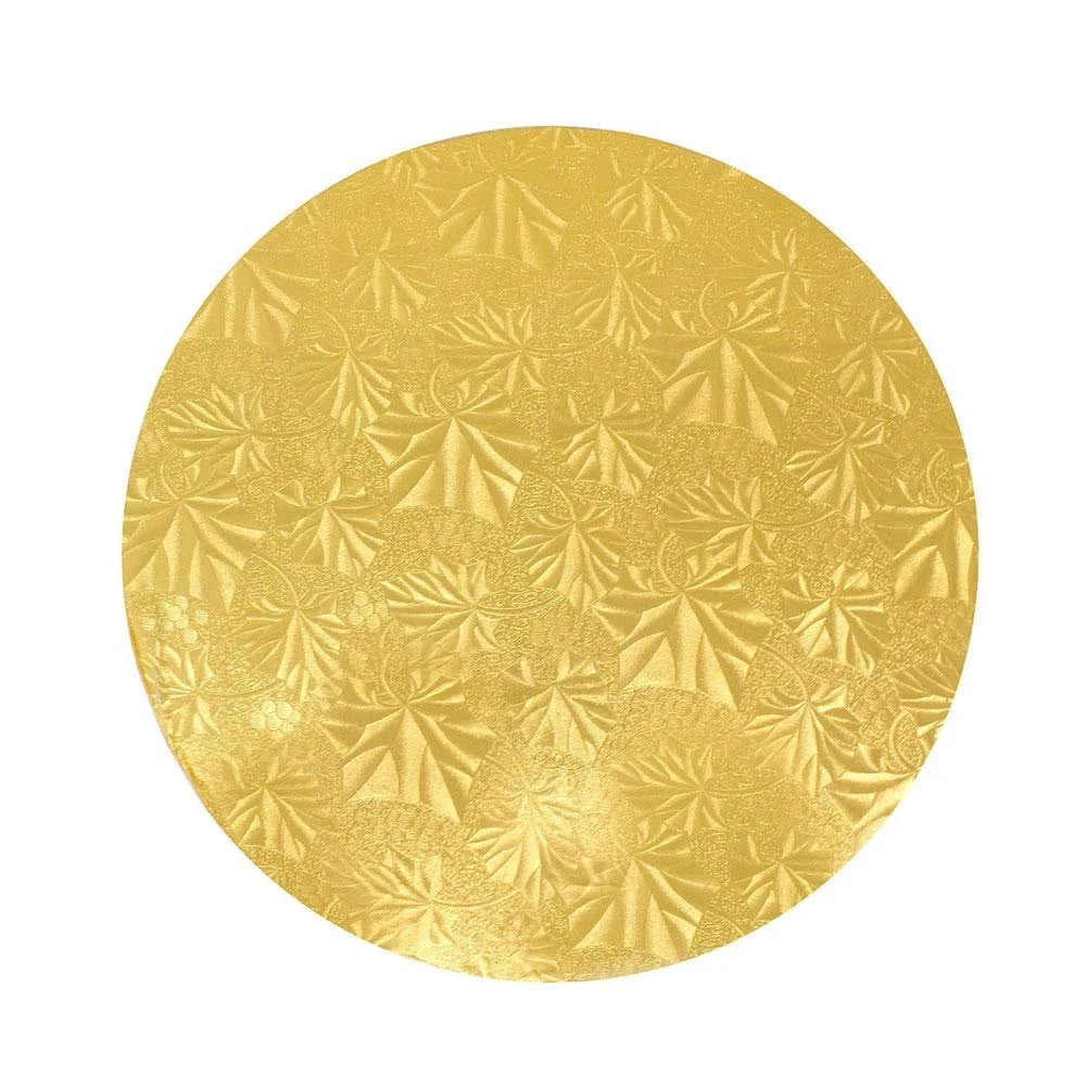 8" Round Gold Cake Drum 1/2" - Papagino Foods Inc.