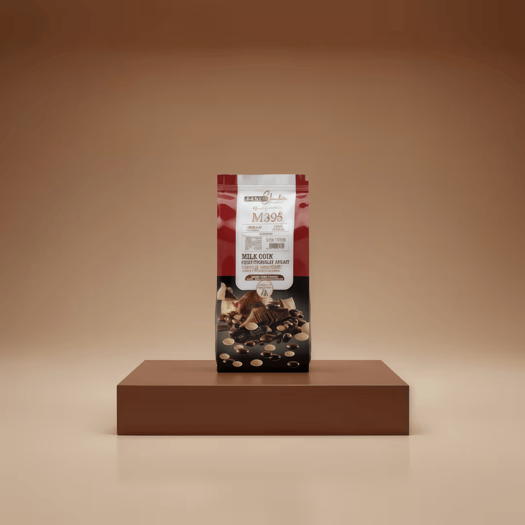 Barlo Milk Couverture Coin Chocolate 39.5% 2.5 KG #M395 - Papagino Foods Inc.