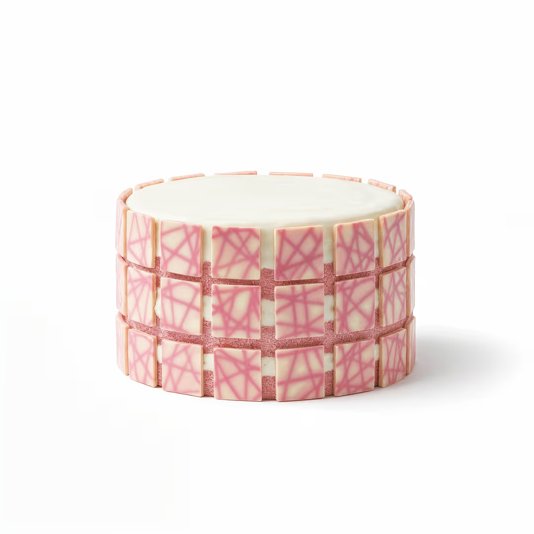 Barlo Pink Patterned Square 1.2 Kg 350 pcs - Papagino Foods Inc.