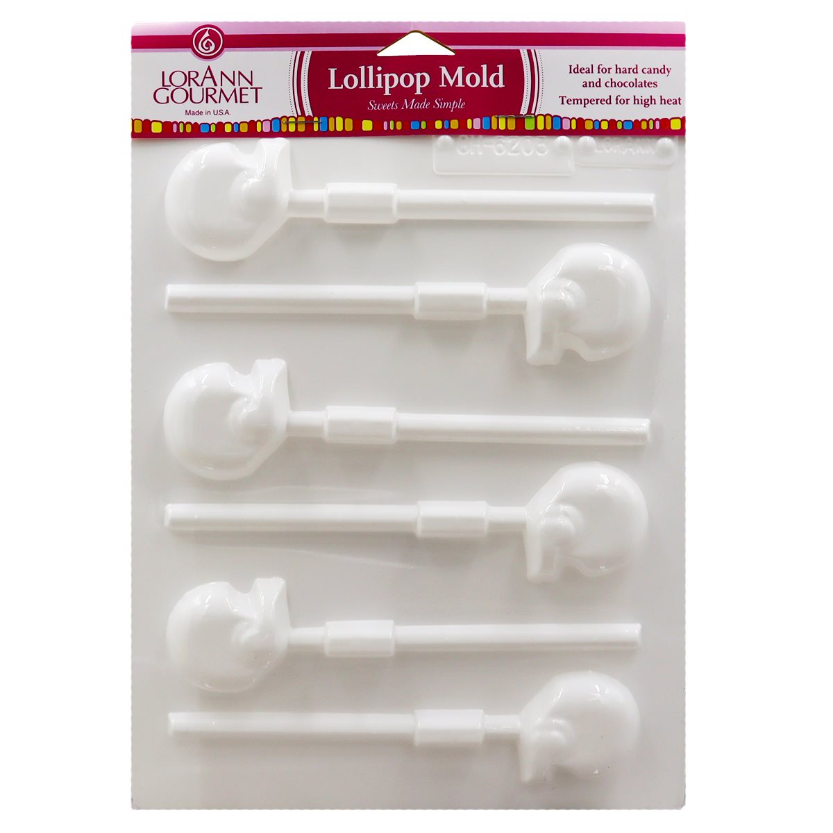 Football Helmets Lollipop Sheet Mold - Chocolate & Candy #5482-0000 - Papagino Foods Inc.