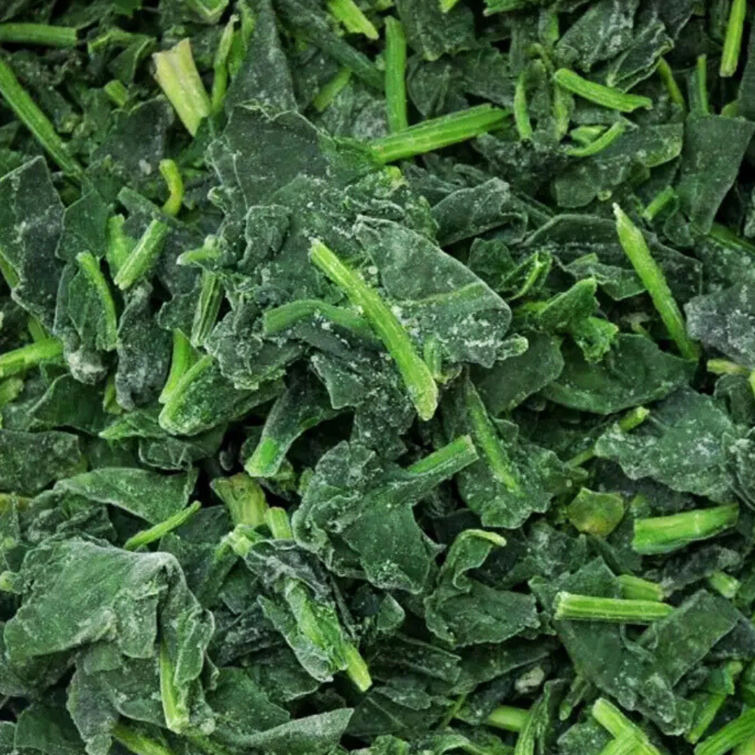 Frozen IQF Spinach Chopped 10 kg (Pickup Only) - Papagino Foods Inc.