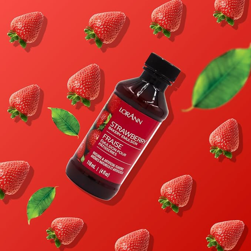LorAnn Strawberry, Bakery Emulsion - 4 OZ #0768-0800 - Papagino Foods Inc.