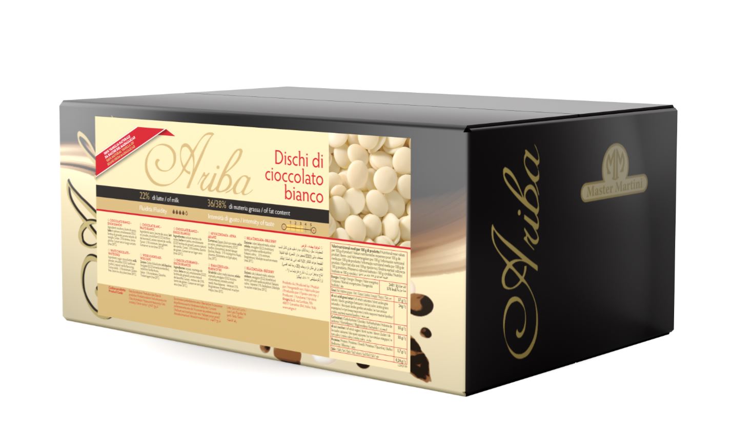 Master Martini Ariba White Couverture 31% 10 kg # AQ48AA - Papagino Foods Inc.