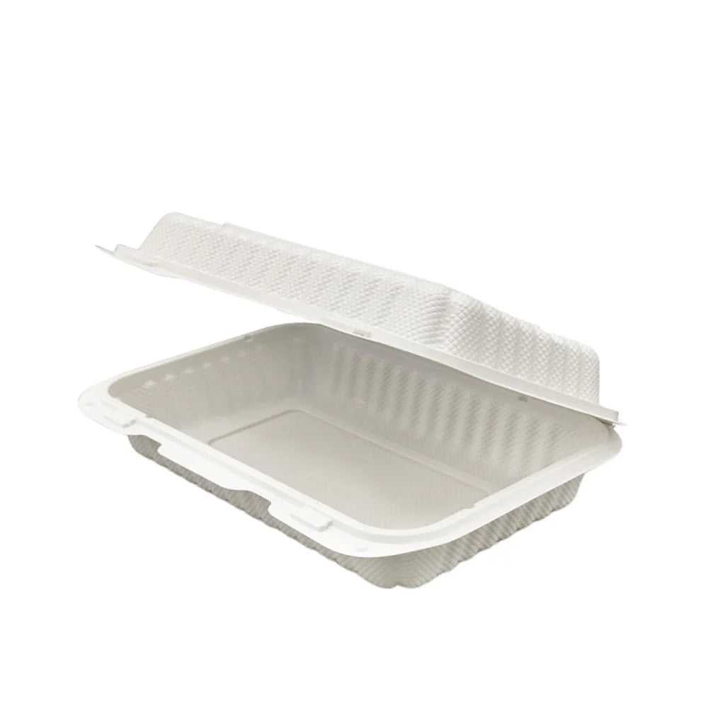 Neweco 9x6 Microwave-Safe Hinged Food Container – 150 pcs - Papagino Foods Inc.