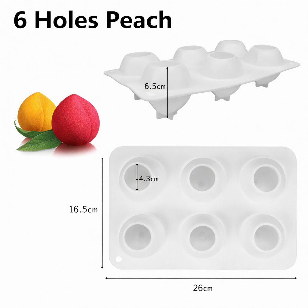 Peach Mold (6 Cavities) - Papagino Foods Inc.
