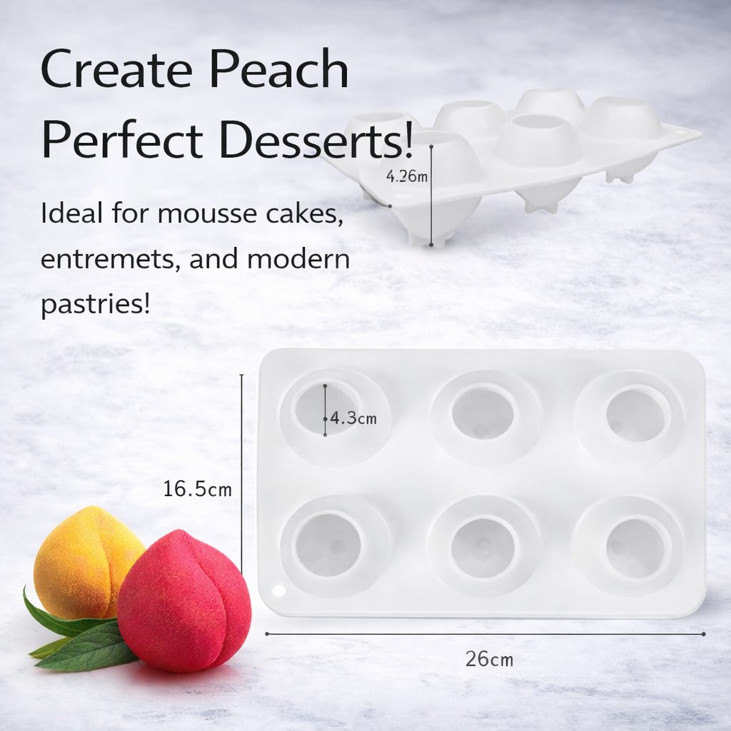 Peach Mold (6 Cavities) - Papagino Foods Inc.