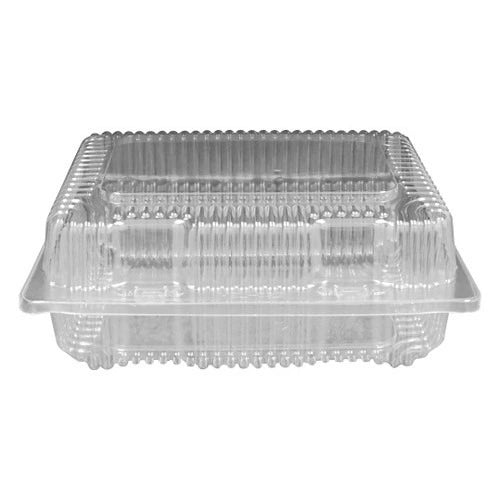 Vespa Hinged Plastic Containers 8.25 x 6 x 2.5" – 500 pcs - Papagino Foods Inc.