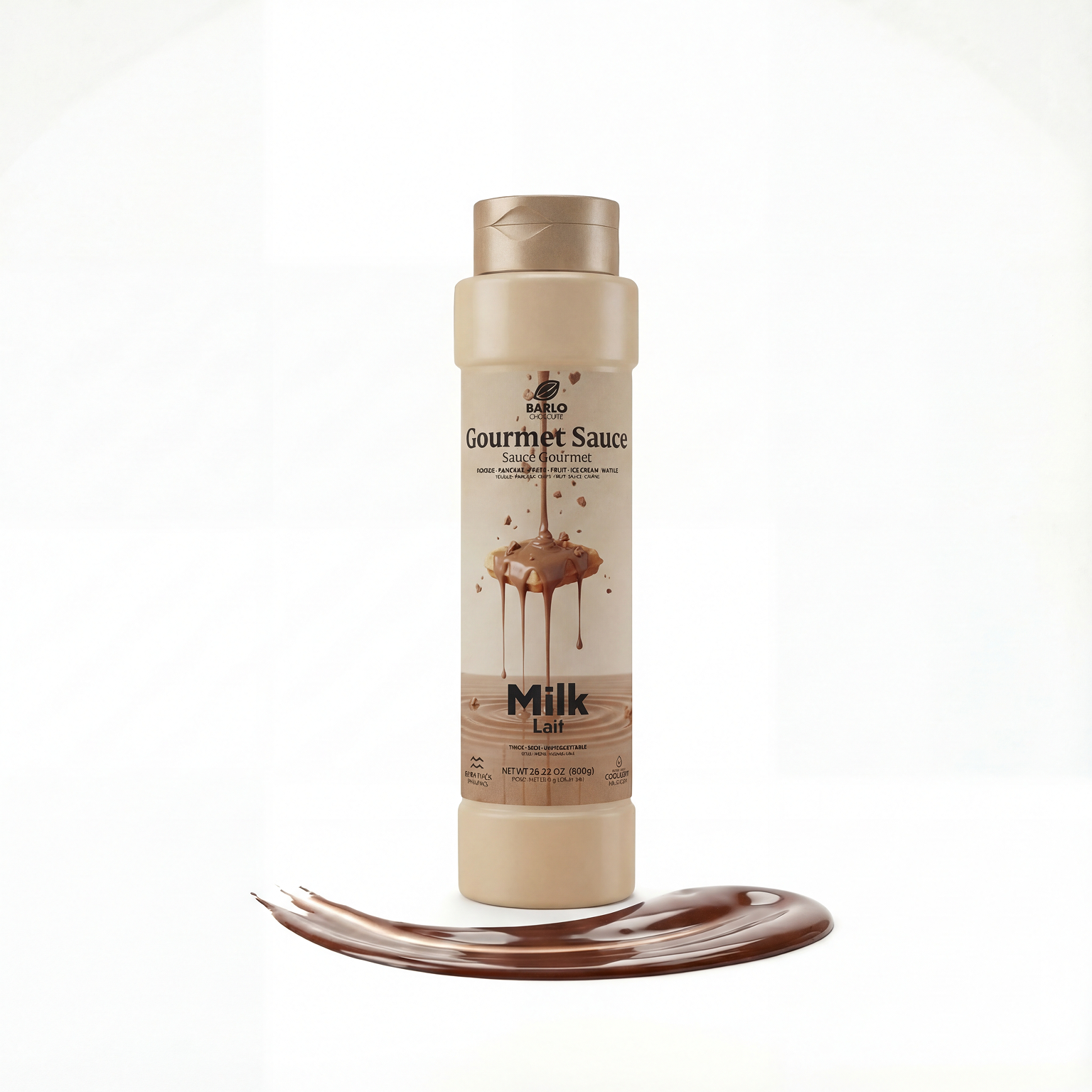 Barlo Milky Gourmet Sauce in 800g jar by Papagino Foods Inc., creamy and smooth sauce with a rich, milky texture.