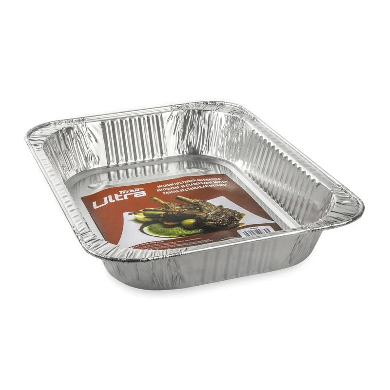 Titan Ultra Medium Aluminum Roaster Trays – 24 pcs