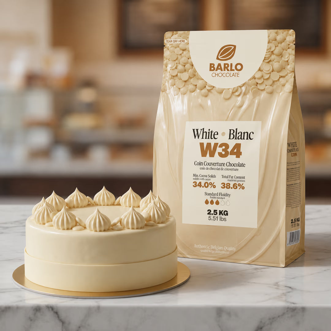 Barlo White Couverture Coin Chocolate 34% 2.5 KG #W3434