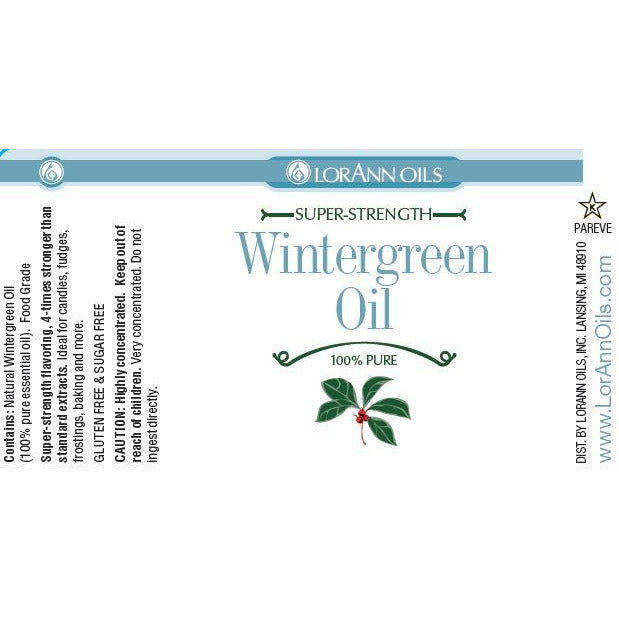 LorAnn Oils Wintergreen Flavor, Natural - 1 OZ # 0050-0500 - Papagino Foods Inc.