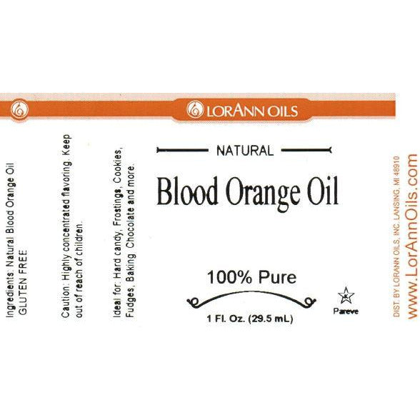 LorAnn Oils Blood Orange Oil, Natural - 1 OZ **BBD March 2024** - Papagino Foods Inc.