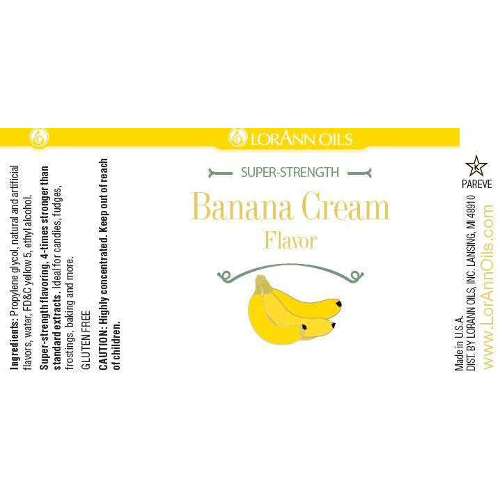 LorAnn Oils Banana Cream Flavor  - 1 OZ 0250-0500 - Papagino Foods Inc.