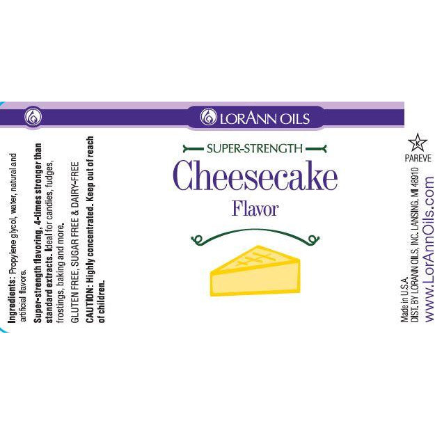 LorAnn Oils Cheese Cake  Flavor - 1 OZ  #0680-0506 - Papagino Foods Inc.