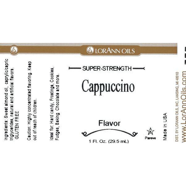 LorAnn Oils Cappuccino Flavor - 1 OZ # 0701-0500 **BBD Sep 2024** - Papagino Foods Inc.