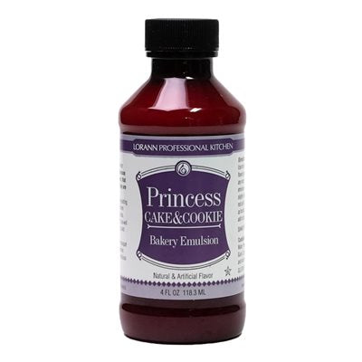 LorAnn Oils Princess Cake & Cookie, Bakery Emulsion - 4 OZ #0756-0806B *BBD Sep 2024* - Papagino Foods Inc.