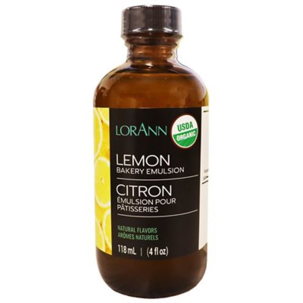 LorAnn Oils Organic Lemon Bakery Emulsion 4 oz. - Papagino Foods Inc.
