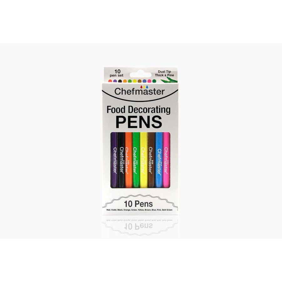 Chefmaster Food Decorating Pens (# 3358) - 10 Color Variety Set **BBD Jun 2023** - Papagino Foods Inc.