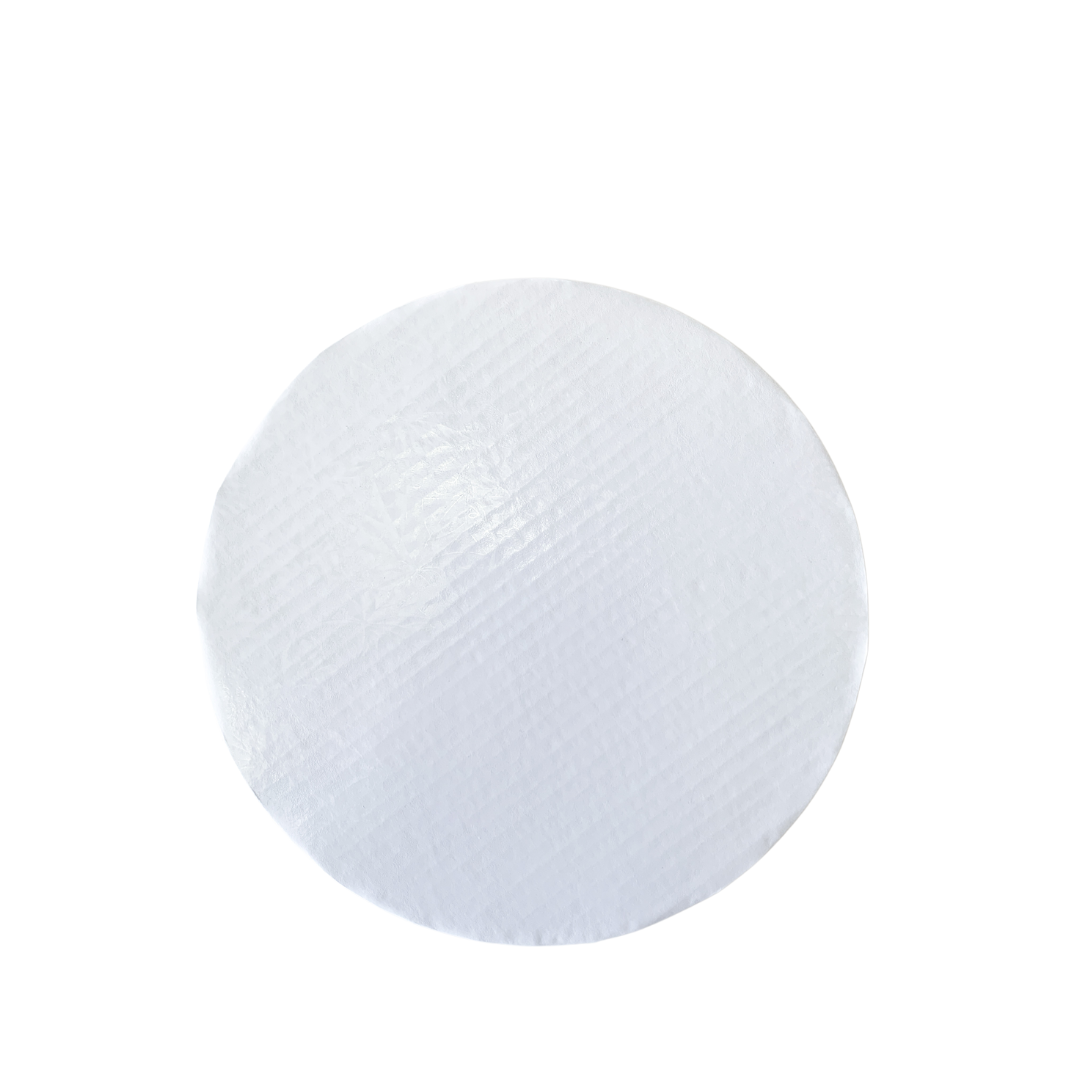 10" Round White Drum / Cake Board Embossed 1/2" - Papagino Foods Inc.