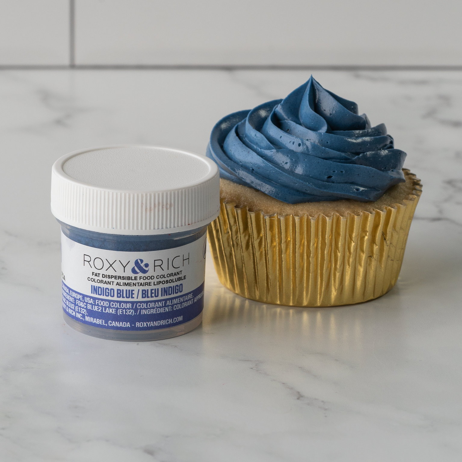 Roxy & Rich Fat Dispersible Dust Indigo Blue (# P15-B06) - 15 G - Papagino Foods Inc.