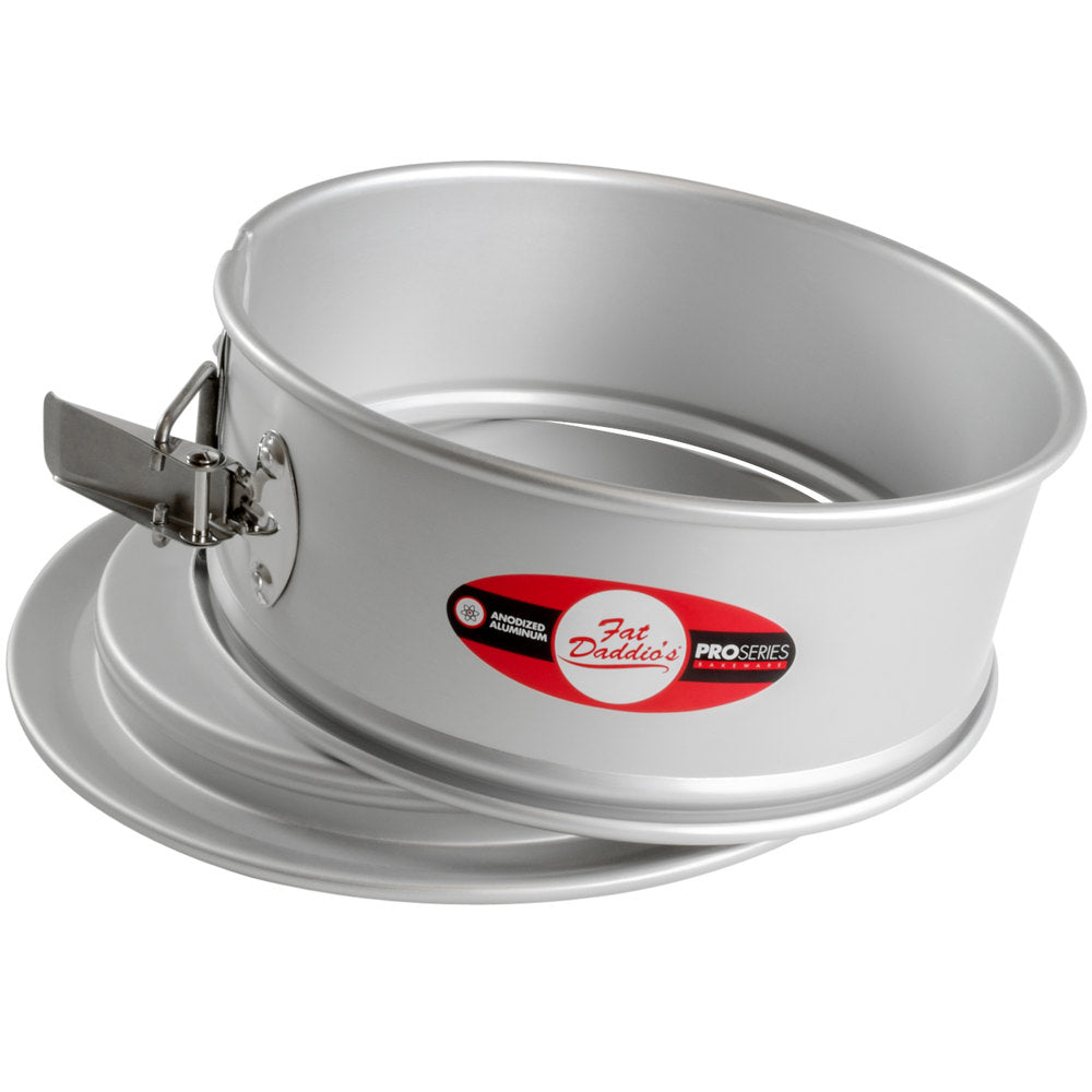 Fat Daddio, Anodized Aluminum, Springform Cake Pan, 9" x 3" (PSF-93) - Papagino Foods Inc.