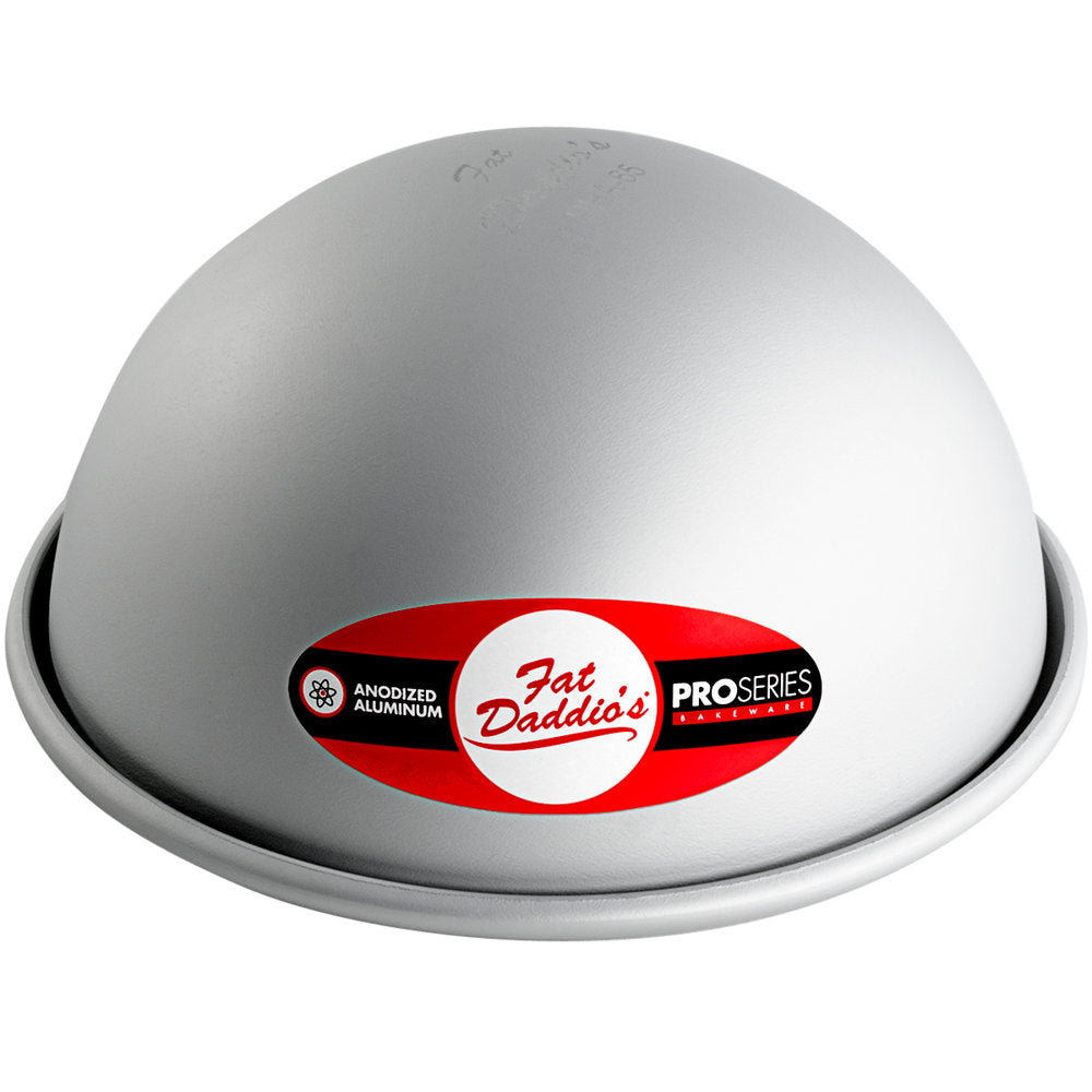 Fat Daddio, Anodized Aluminum, Hemisphere Pan, 6 1/2 in Diameter x 3 1/4 in Deep (PHA-65) - Papagino Foods Inc.