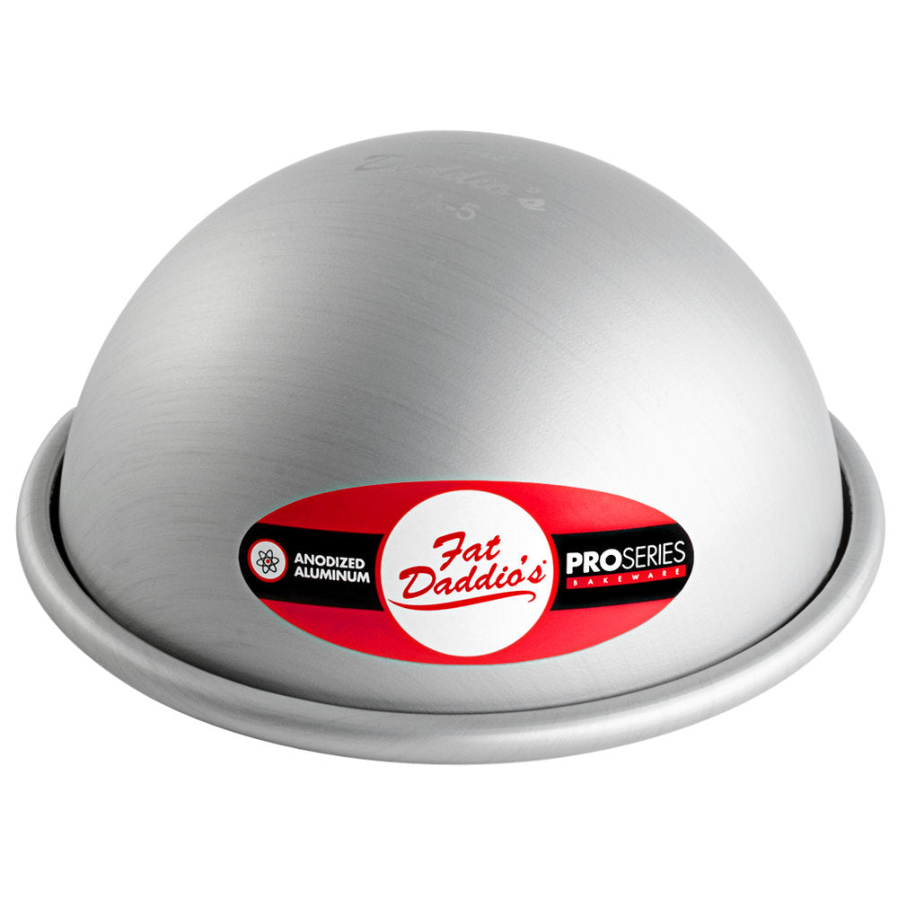 Fat Daddio, Anodized Aluminum, Hemisphere Pan, 5 in Diameter x 2 1/2 in Deep (PHA-5) - Papagino Foods Inc.