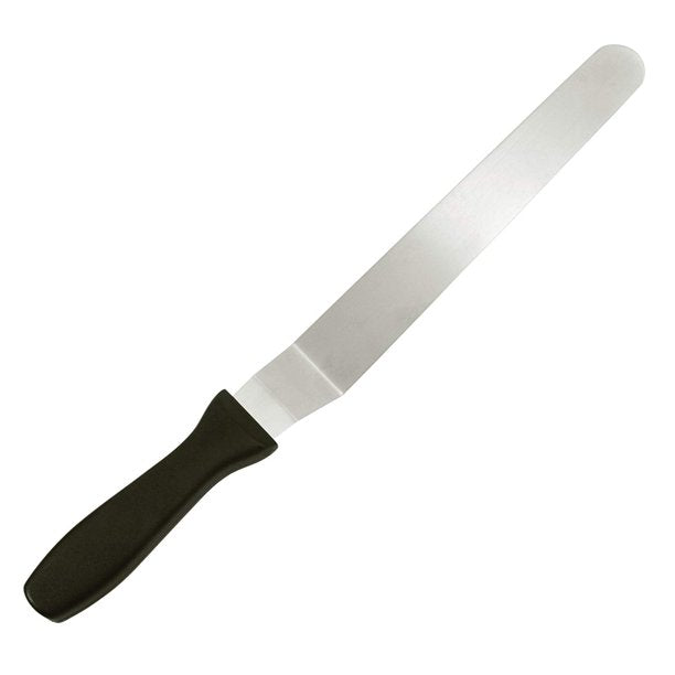 Fat Daddio, Stainless Steel, Angled Icing Spatula 10 in (SPAT-10OS) - Papagino Foods Inc.