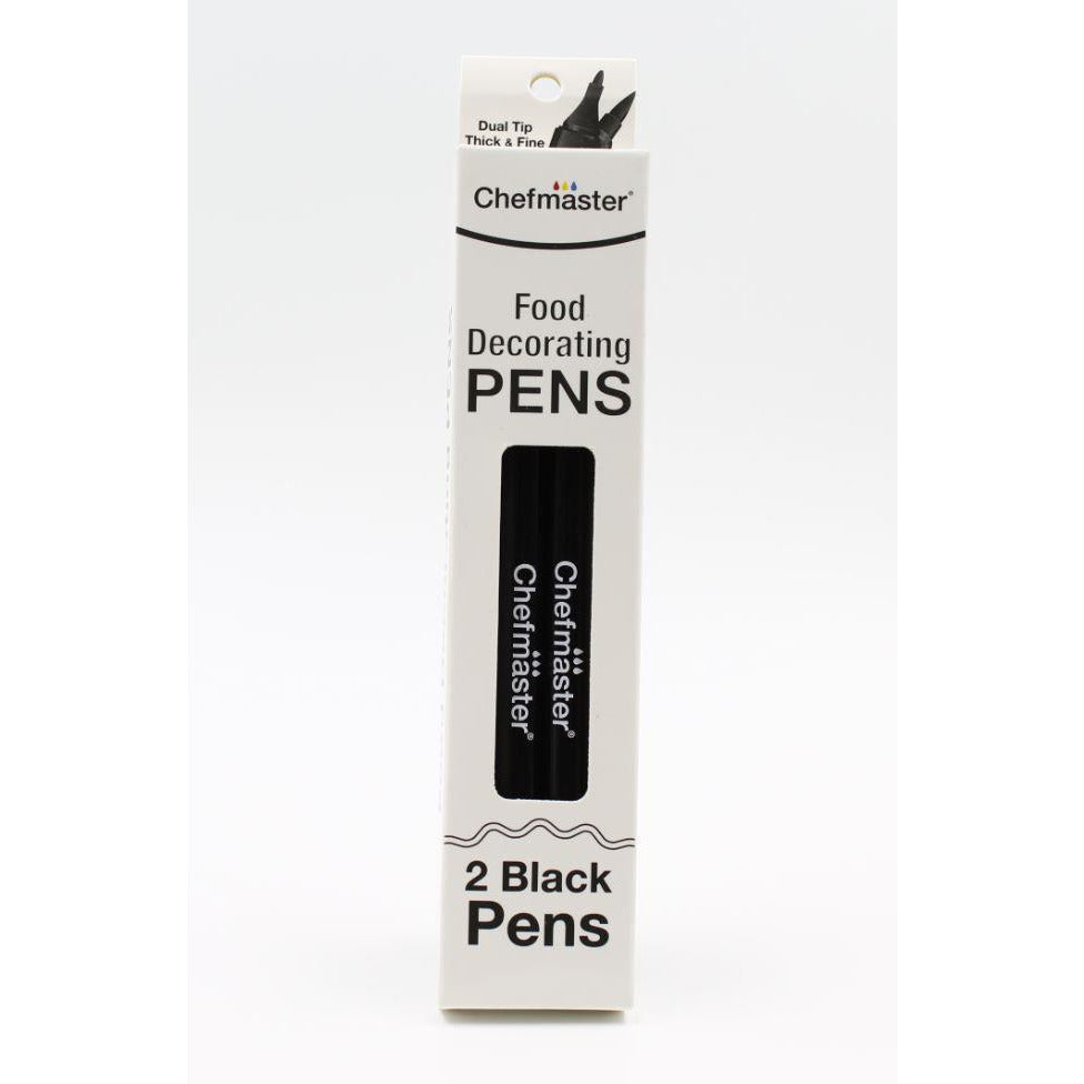 Chefmaster Food Decorating Pens (# 3357) - 2 Black Pens Kit **BBD APR 2025** - Papagino Foods Inc.