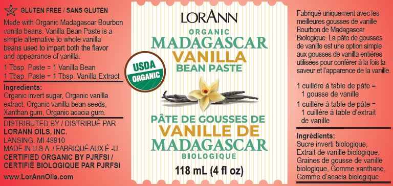 Organic Madagascar Vanilla Bean Paste, 4 oz 3000-0800 - Papagino Foods Inc.