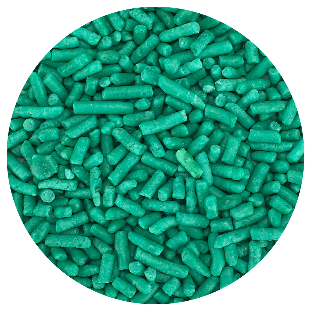 Celebakes Garden Green Jimmies, 6 oz. Product #7500-5252G - Papagino Foods Inc.