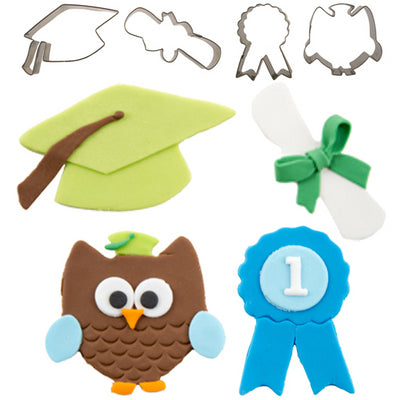 Cutie Cupcake Graduation Set/4 - Papagino Foods Inc.