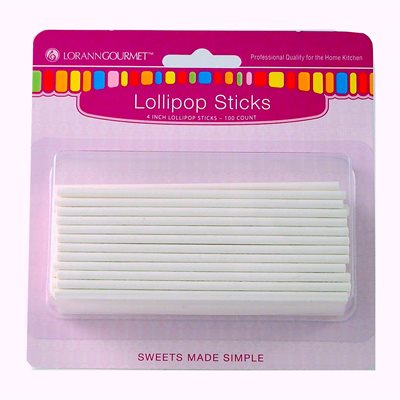 Lollipop Sticks Small 100 Pieces,  4"x 1/8" # 5720-0000 - Papagino Foods Inc.
