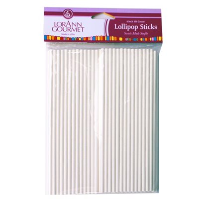 Lollipop Sticks Large 100 pieces,   6" x 5/32"  # 5721-0000 - Papagino Foods Inc.