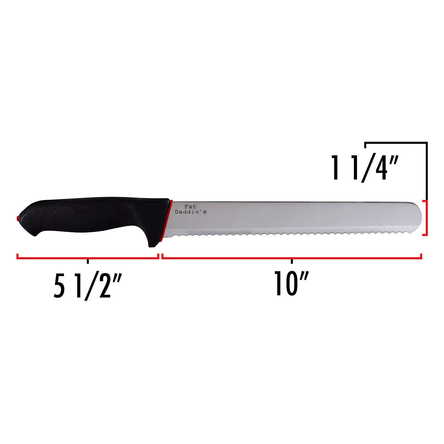 Fat Daddio,Stainless Steel, Cake Slicer/Bread Knife, 10 in # CK-10 - Papagino Foods Inc.