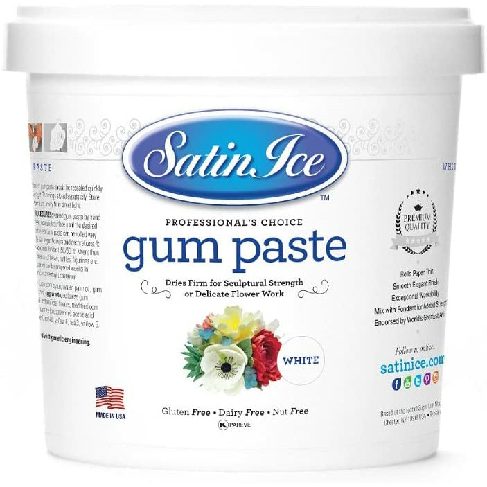 Satin Ice - Gum Paste - White - 1 kg (2.2 lbs) - Papagino Foods Inc.