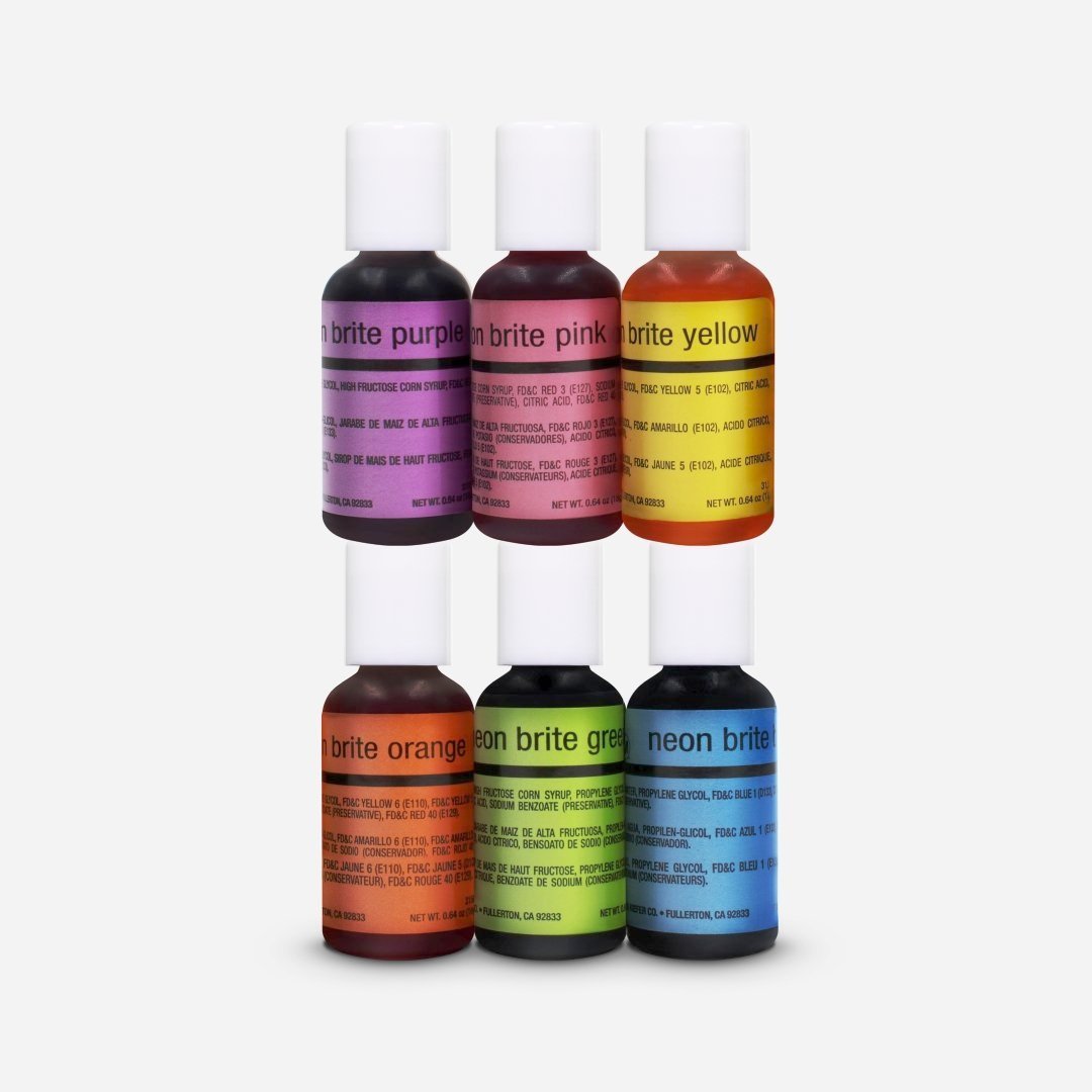 Chefmaster Airbrush Neon Color Kit 6x.64oz (3092) - Papagino Foods Inc.