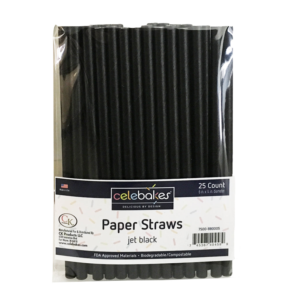 Black 6" Cake Pop Sticks, Pkg of 25 - Papagino Foods Inc.