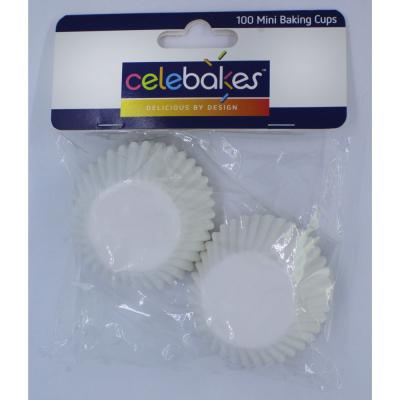 Celebakes White Mini Baking Cups, 100 Count - Papagino Foods Inc.