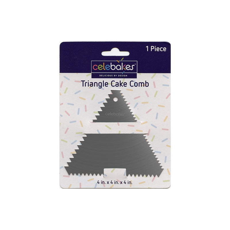 Celebakes Stainless Steel Triangle Cake Comb, 4" x 4" x 4" [7500-451]