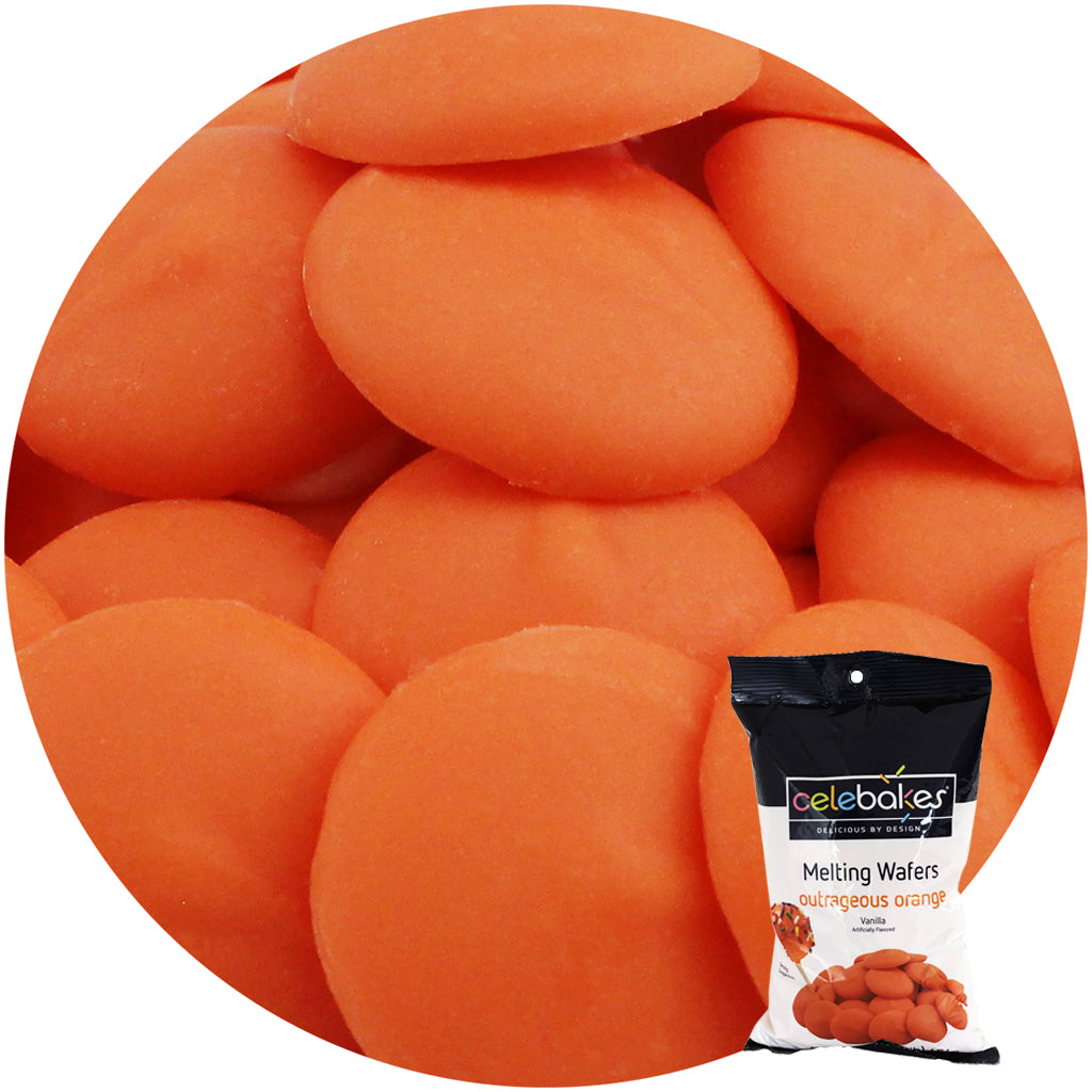 Orange Melting Wafers, 1 lb - Papagino Foods Inc.