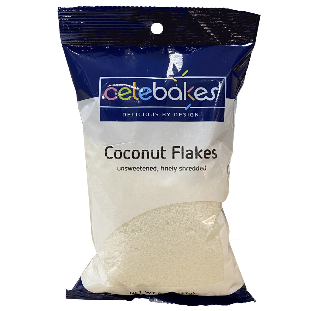 Celebakes Desiccated Mac Coconut Fine Flakes, 8 oz. - Papagino Foods Inc.